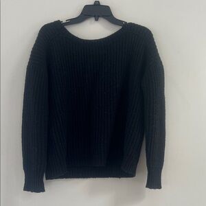 Express Women's Black Ribbed Sweater